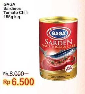 Promo Harga GAGA Sardines Tomat Cabe 155 gr - Indomaret