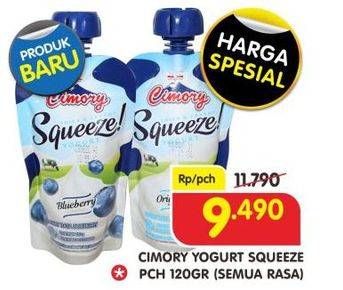 Promo Harga CIMORY Squeeze Yogurt All Variants 120 gr - Superindo