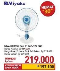 Promo Harga MIYAKO KAD-927 B | Fan 35 Watt GB  - Carrefour
