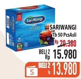 Promo Harga Sariwangi Teh Asli 50 pcs - Hypermart