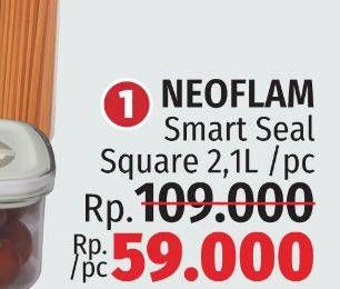 Promo Harga NEOFLAM Smartseal Storage Square 2100 ml - LotteMart