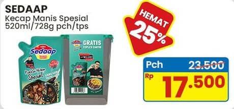Promo Harga Sedaap Kecap Manis Kedelai Hitam Special 520 ml - Indomaret