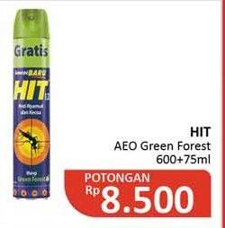 Promo Harga HIT Aerosol Green Forest 600 ml - Alfamidi
