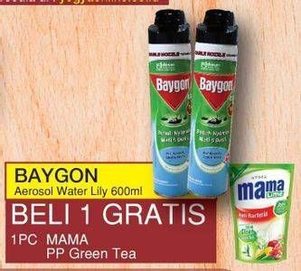 Promo Harga BAYGON Insektisida Spray Water Lily 600 ml - Yogya
