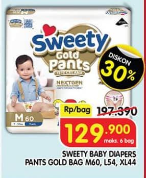 Promo Harga Sweety Gold Pants L54, M60, XL44 44 pcs - Superindo