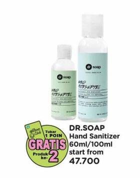 Promo Harga Dr Soap Hand Sanitizer 60 ml - Watsons