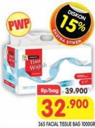 Promo Harga 365 Facial Tissue 1000 gr - Superindo