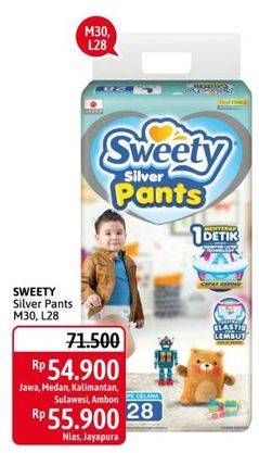 Promo Harga Sweety Silver Pants L28, M30 28 pcs - Alfamidi