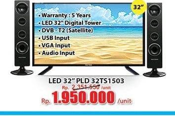 Promo Harga POLYTRON PLD 32TS1503 | LED TV 32 inch  - Hari Hari