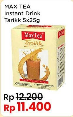 Promo Harga Max Tea Minuman Teh Bubuk Tarikk per 5 sachet 25 gr - Indomaret