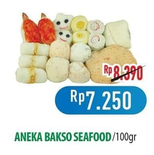 Promo Harga Aneka Bakso Seafood per 100 gr - Hypermart