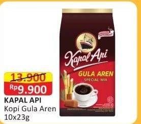 Promo Harga KAPAL API Kopi Bubuk Special Mix Gula Aren per 10 sachet 23 gr - Alfamart