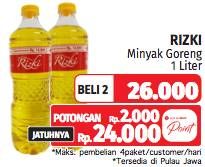 Promo Harga Rizki Minyak Goreng 1000 ml - LotteMart
