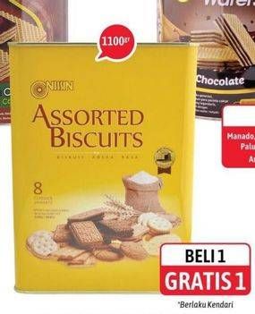 Promo Harga NISSIN Assorted Biscuits 1100 gr - Alfamidi