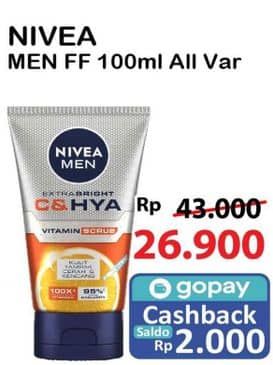 Promo Harga Nivea Men Facial Foam All Variants 100 ml - Alfamart