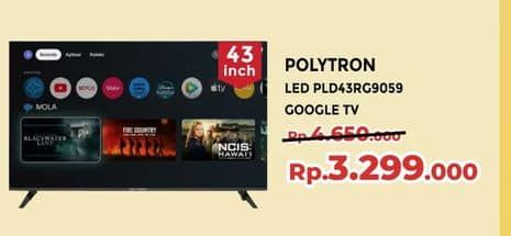 Promo Harga Polytron Smart Cinemax Google TV 43 Inch – PLD 43RG9059  - Yogya