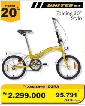Promo Harga UNITED Folding Bike Stylo 20"  - Giant
