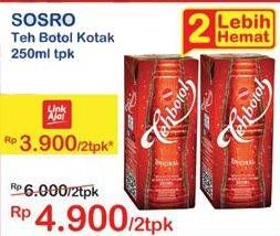 Promo Harga SOSRO Teh Botol per 2 pcs 250 ml - Indomaret