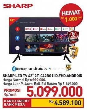 Promo Harga SHARP 2T-C42BG1i | Full HD Android TV 42"  - Carrefour