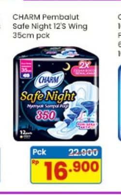 Promo Harga Charm Safe Night Wing 35cm 12 pcs - Indomaret