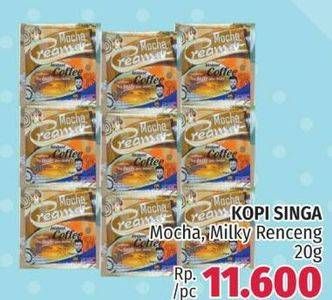 Promo Harga Kopi Singa Creamer Mocha, Milky per 10 pcs - LotteMart