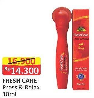 Promo Harga FRESH CARE Minyak Angin Press & Relax 10 ml - Alfamart