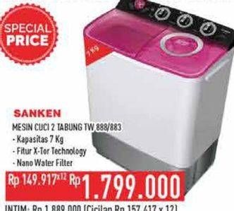 Promo Harga Sanken TW-888 7 kg - Hypermart