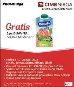 Promo Harga BUAVITA Fresh Juice All Variants 500 ml - Alfamidi