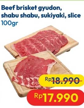 Promo Harga Beef Brisket Gyudon/Shabu Shabu/Sukiyaki/Slice  - Hypermart
