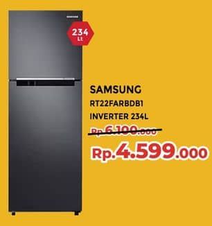 Promo Harga Samsung RT22FARBDB1/SE Kulkas 2 Pintu dengan Digital Inverter 234L   - Yogya