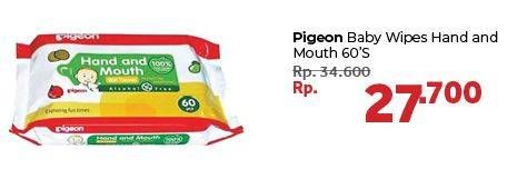 Promo Harga PIGEON Baby Wipes Hand & Mouth 60 pcs - Carrefour