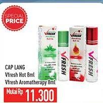 Promo Harga CAP LANG VFresh Aromatherapy Hot, Original 8 ml - Hypermart