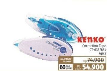 Promo Harga KENKO Correction Tape CT-633, CT-634 6 pcs - Lotte Grosir