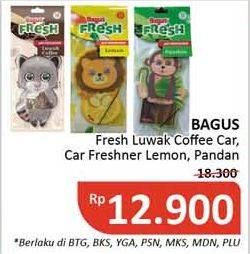 Promo Harga BAGUS Fresh Air Freshener Lemon, Luwak Coffee, Pandan 10 gr - Alfamidi