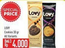 Promo Harga LOVY Biskuit Cookies All Variants per 3 pouch - Hypermart