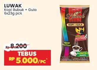 Promo Harga Luwak Kopi + Gula per 8 sachet 25 gr - Indomaret