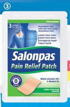 Promo Harga SALONPAS Pain Relief Patch 3 pcs - TIP TOP