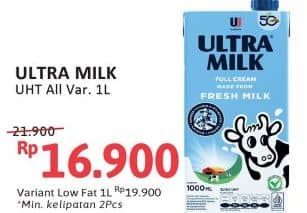 Promo Harga Ultra Milk Susu UHT All Variants 1000 ml - Alfamidi