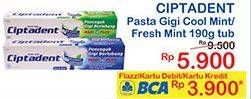 Promo Harga CIPTADENT Pasta Gigi Maxi 12 Plus Cool Mint, Fresh Mint 190 gr - Indomaret