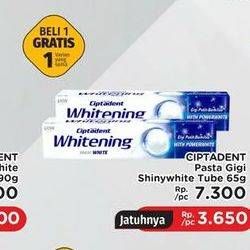 Promo Harga CIPTADENT Pasta Gigi Whitening Maxi White 75 gr - LotteMart