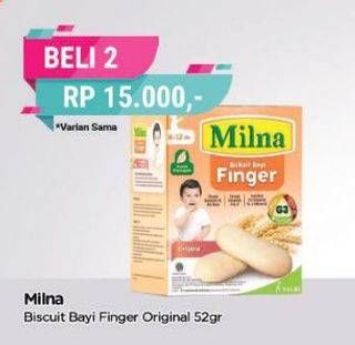 Promo Harga Milna Biskuit Bayi Finger Original 52 gr - TIP TOP