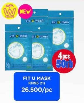 Promo Harga FIT-U-MASK Masker KN95 2 pcs - Watsons