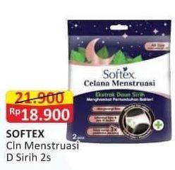 Promo Harga Softex Celana Menstruasi All Size Daun Sirih 2 pcs - Alfamart