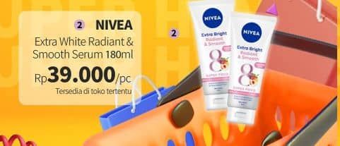 Promo Harga Nivea Body Serum Extra White Radiant Smooth 180 ml - Guardian