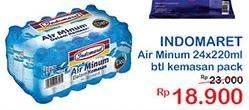 Promo Harga INDOMARET Air Mineral per 24 botol 220 ml - Indomaret