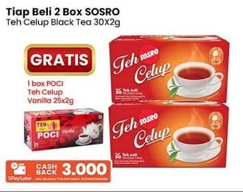 Promo Harga Sosro Teh Celup per 30 pcs 2 gr - Indomaret