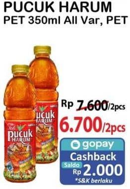 Promo Harga Teh Pucuk Harum Minuman Teh All Variants 350 ml - Alfamart