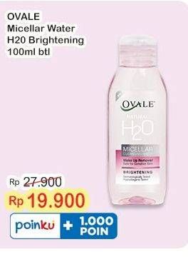 Promo Harga Ovale Natural H2O Micellar Water Brightening 100 ml - Indomaret