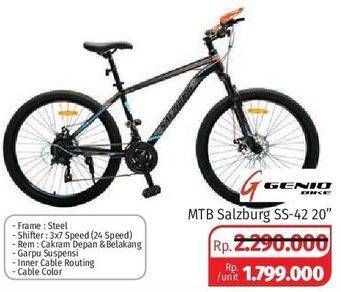 Promo Harga GENIO Mountain Bike MTB Salzburg SS-42 20 Inch  - Lotte Grosir