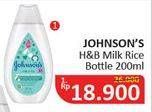 Promo Harga JOHNSONS Baby Wash Cottontouch Milk Care 200 ml - Alfamidi